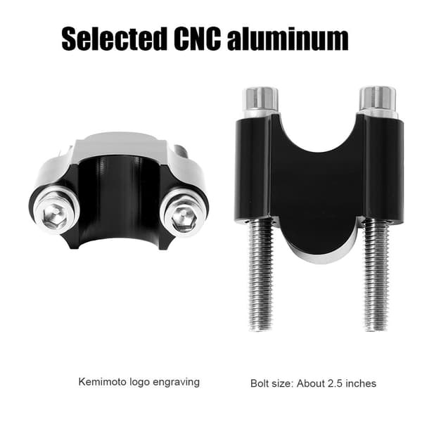 Motorcykelstyre Riser, (Galvanisering) 7/8'' (22mm) Univer