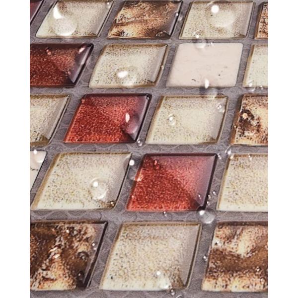 20-pack dekorativa mosaikväggdekaler, självhäftande heminredning