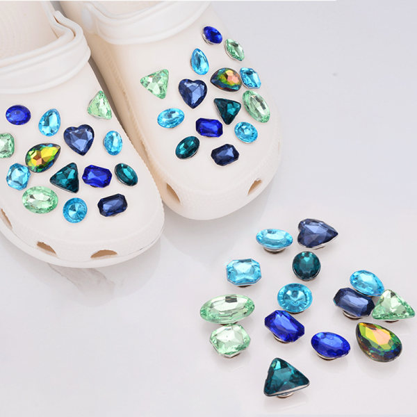 28st skodekorationsberlocker, DIY skotillbehör med kristall