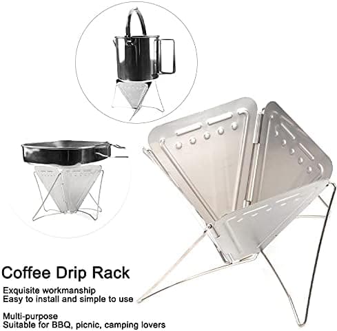 Foldbar kaffefilterholder i rustfrit stål, genanvendelig