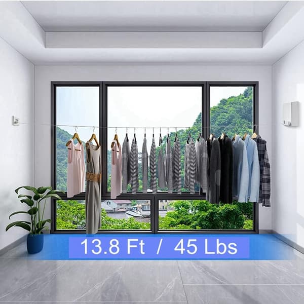 Retractable Clothesline Retractable Outdoor/Indoor Clothesline,