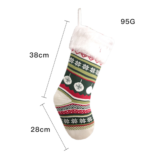 4 stycken julstrumpor i stickat utförande
