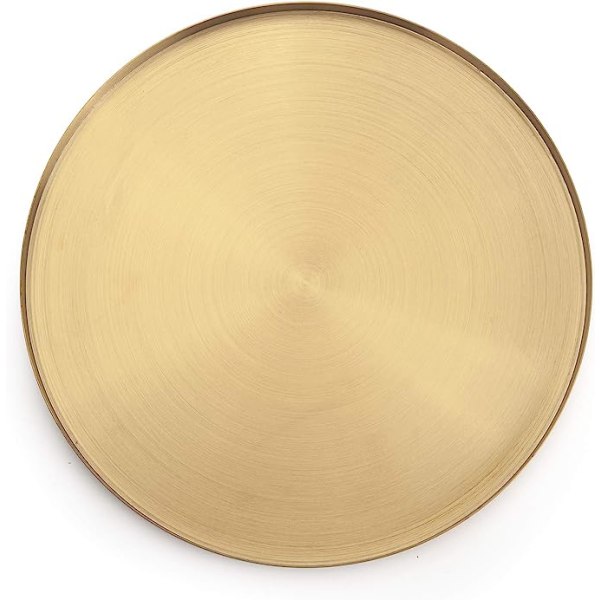 30 cm runda guld rostfritt stål servering