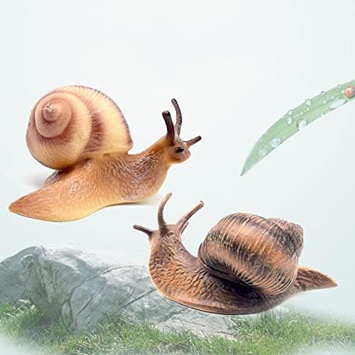 2 st snigelfigurer snigelmodell miniatyr snigel för älva Gard