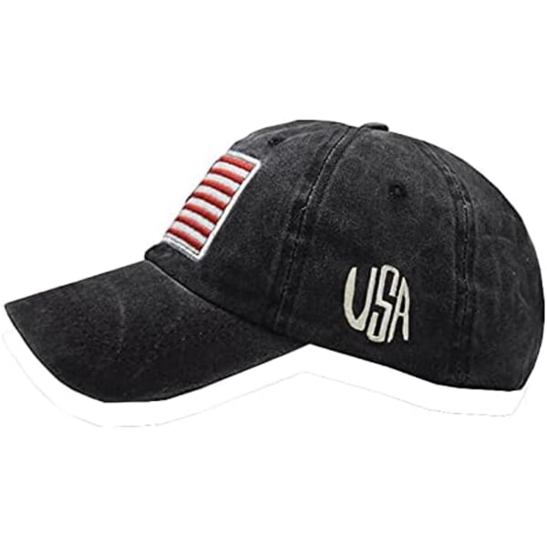 Justerbar baseball cap Amerikansk flag hat hovedbeklædning udendørs sport