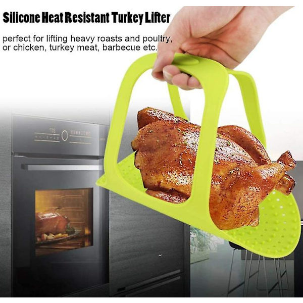 Värmebeständig livsmedelsgodkänd silikonbakningsmatta (1 st, grön)