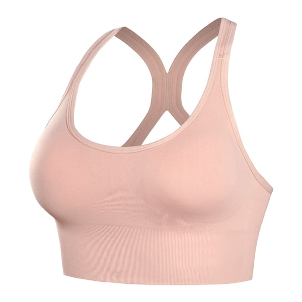 Justerbar ekstern slid yoga fitness sports bh - Pink L