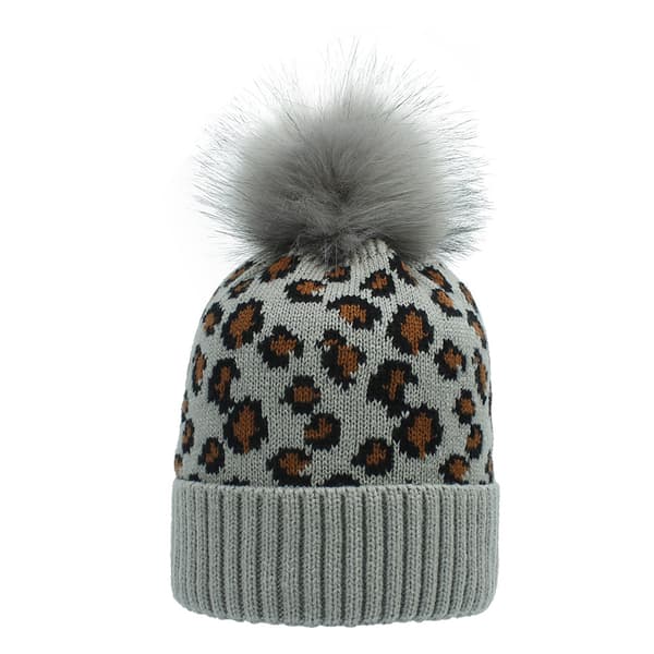 Dam vintermössor stickad linje mössa hatt kall dag skid bobble pom