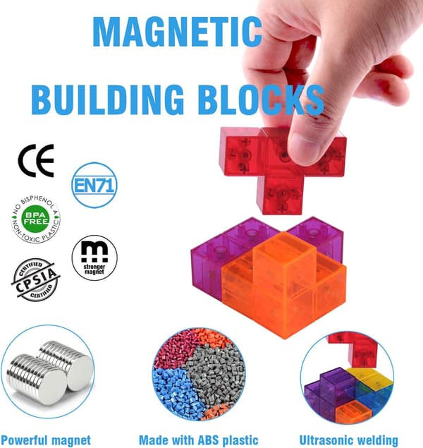 Magnetiska byggklossar för barn Magic 3D magnetisk pusselkub