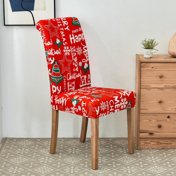 Julstolsöverdrag 6 stycken Dekorativ Klassisk Stretch Remova