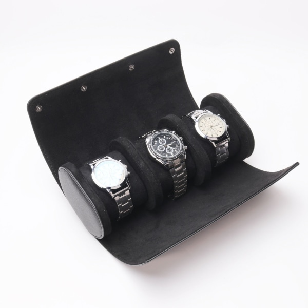 Bärbar watch i läder, 1 stycke svart watch , Clas