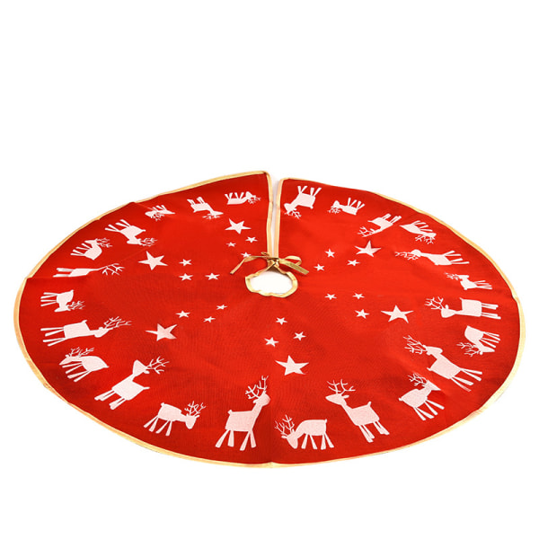 Christmas decorations 96CM linen elk Christmas tree skirt decora