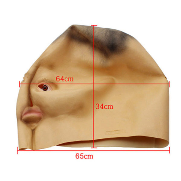 Latex maske sjov røv rekvisitter Maskerade dansebar rekvisitter (one size)