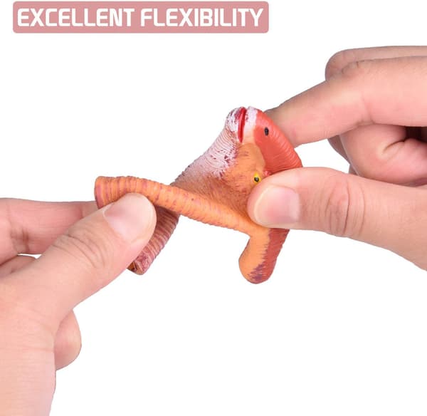 10 stk. Gummil Dinosaur Finger Puppet til Børn, Realistisk Blød Stu