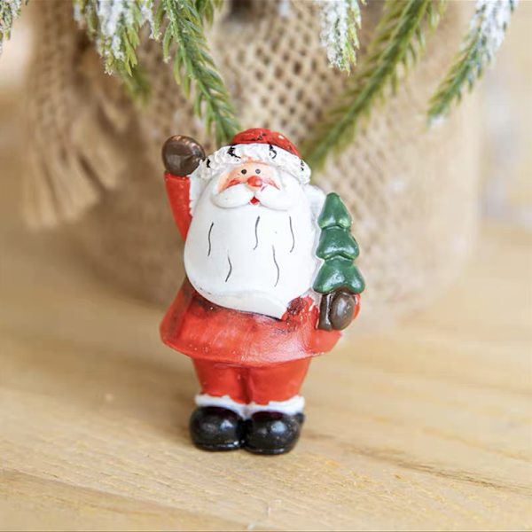 4 stk juletrær gammel mann liten snømann bordrekvisitter scene arr