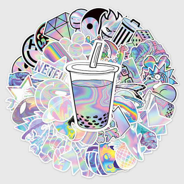 150 kappaletta holografisia lasergraffititarroja DIY vedenpitävä