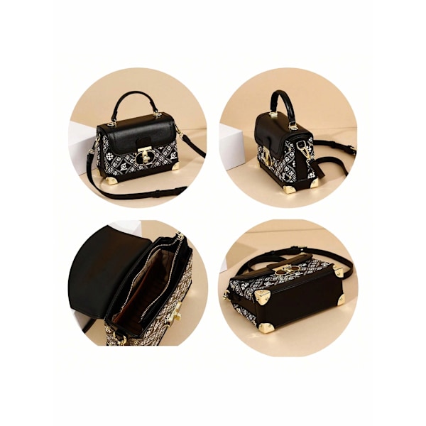 Damhandväskor, axelväskor, PU-läderväskor, crossbody-väskor, axelväskor, vattentäta väskor - Vit White