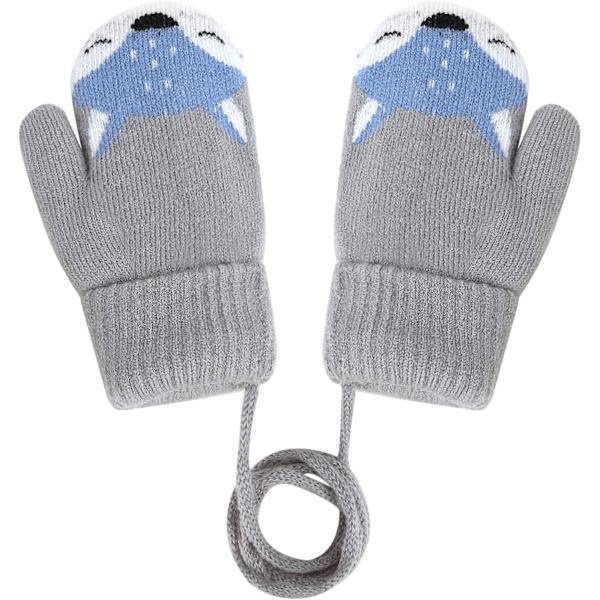 Baby Vantar Stickade Vantar Vinterhandskar för Pojke och Flicka Söt