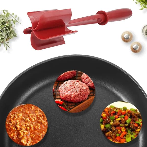 Köttkvarnset med 2 delar, värmebeständigt multifunktionsverktyg,