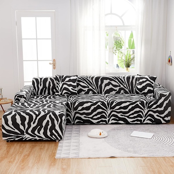 L-formad sofföverdrag 2 delar stretch elastisk L-typ soffa