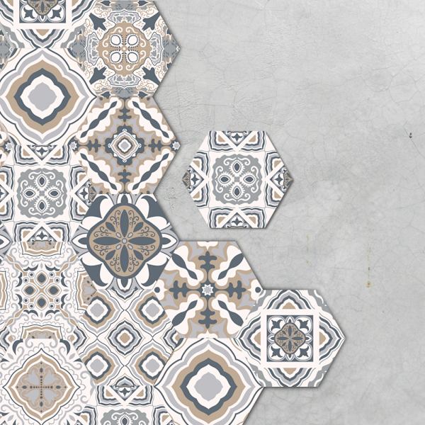 10 st Hexagonal Dekorativa Hexagonala Väggstickers Halkskydd Wate