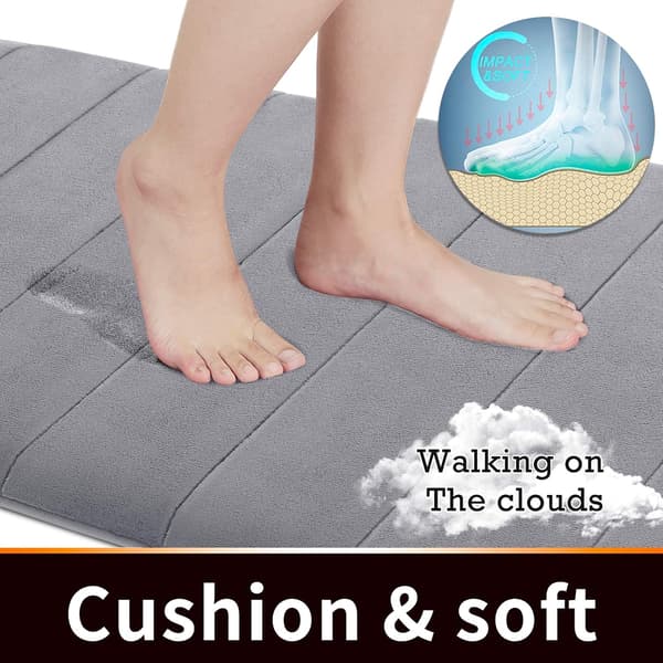 Memory Foam Bademåtte, Komfortabel, Blød, Super Vandabsorption,
