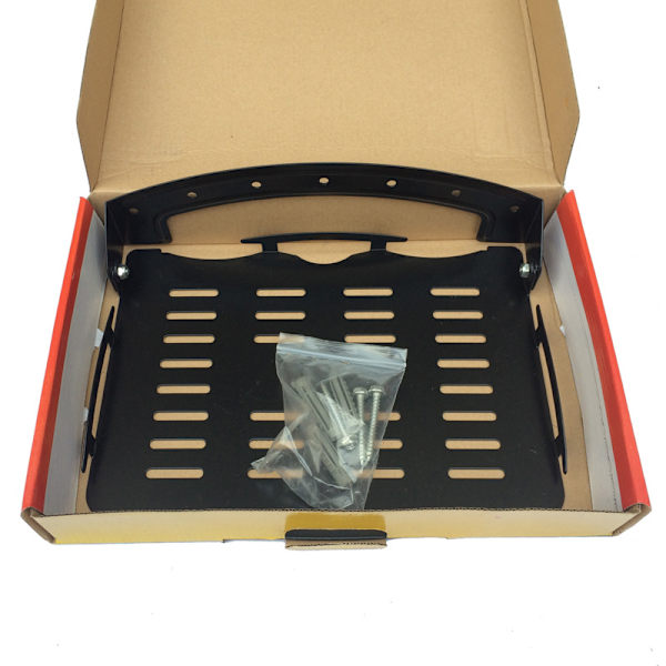 Fällbar TV Set Top Box Router Bracket - Svart