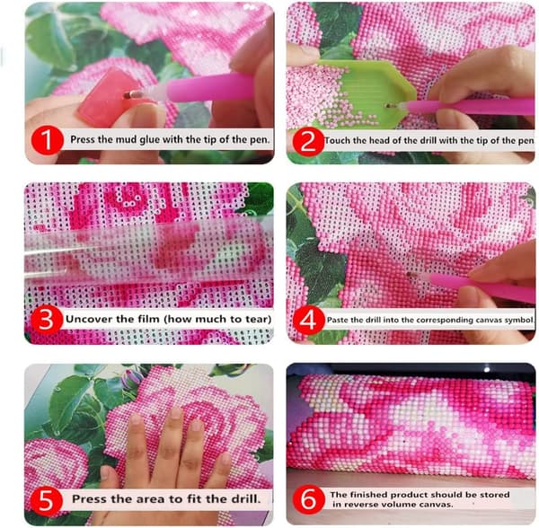 Vuxen diamantmålning set, DIY 5D full round vas diamant flowe