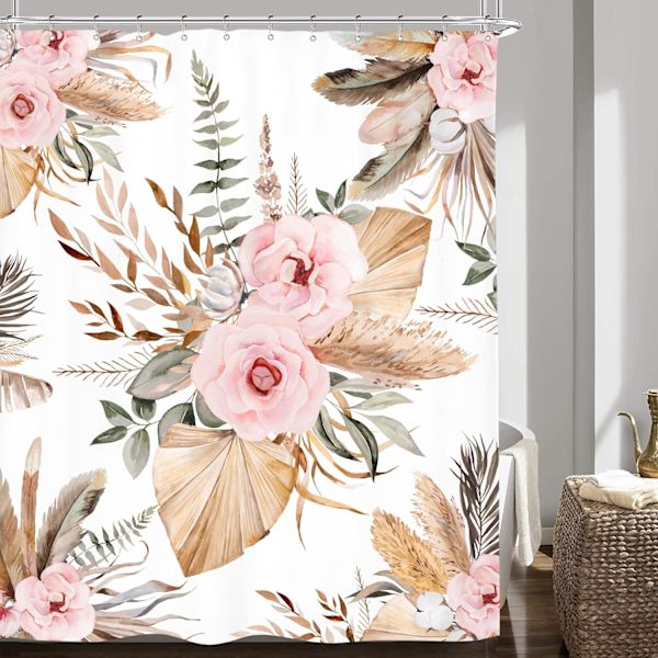 Boho Bohemian Rose Blomster Bruseforhæng 59x70.8 Tommer Blush Flow