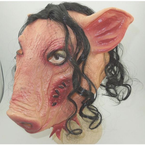 Halloween Masquerade Mask Chainsaw 3 Pig Bajie Mask With Hair Pi