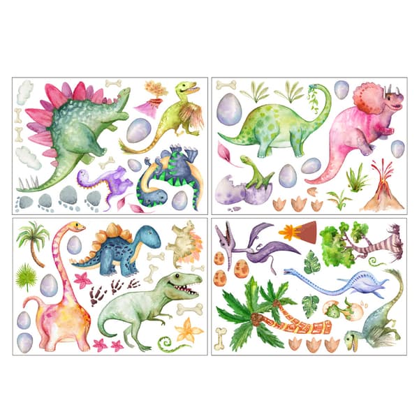 2 kappaletta dinosaur seinätarraa, itseliimautuva personoitu c