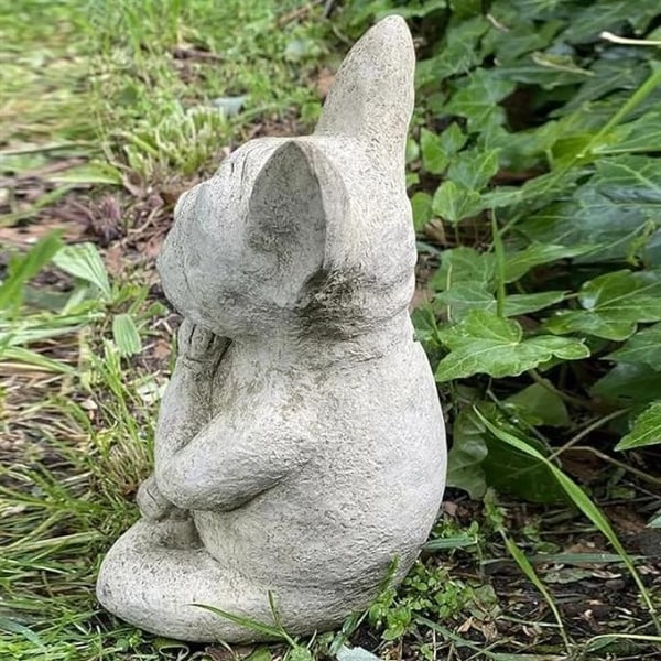 Yogaställning Meditation Hund Resin Staty Ornament Vattentät Zen P