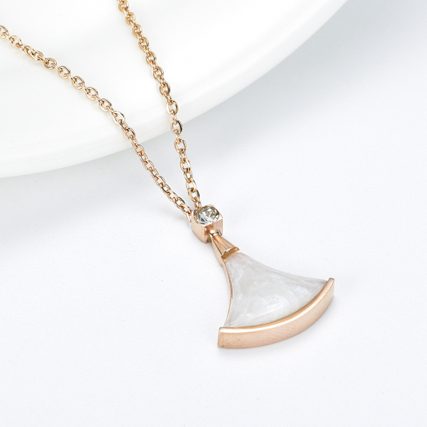 Rhinestone vifte anheng halskjede kvinnelig design sans kragebein cha