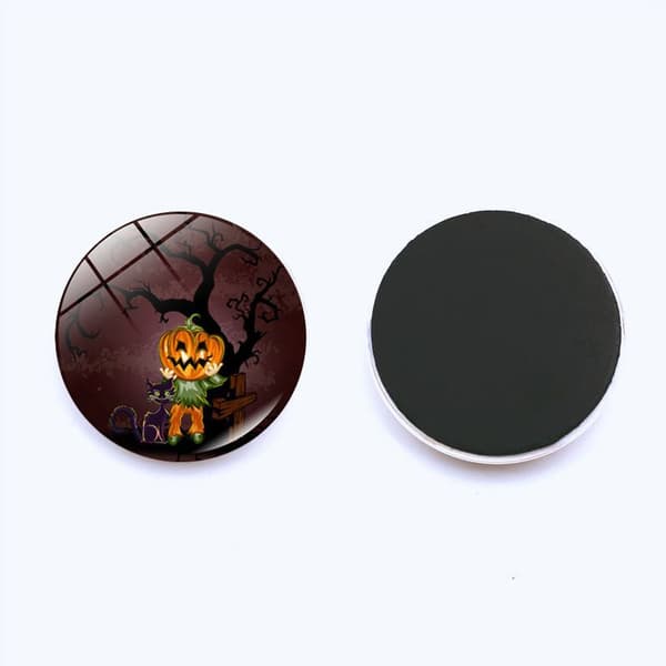 12 st underbara Halloween-kylskåpsmagneter i glas för