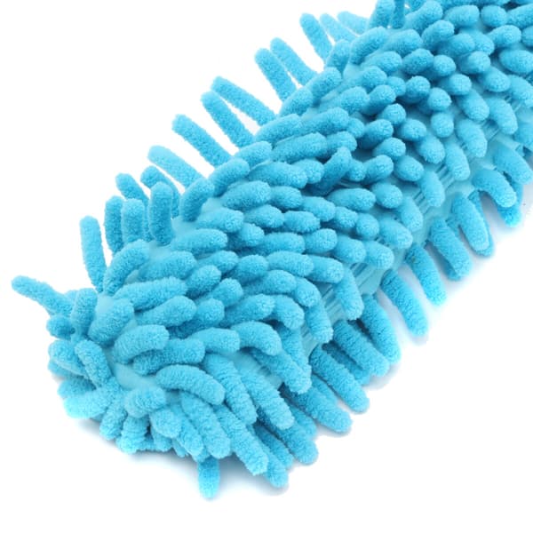 16\" Fleksibel Mikrofiber Bilvaskbørste Plast Håndtak Hjul Vask