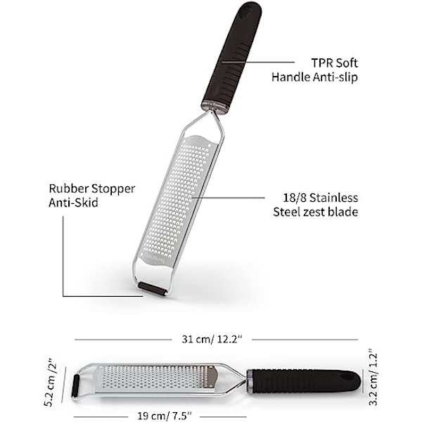 Manuell ost- och citrusrivare Premium Classic Sharp Stain