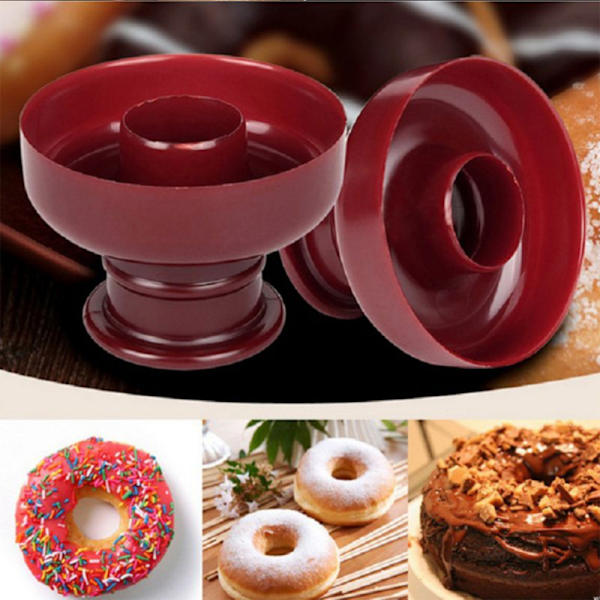 2 stk. Kreativ Donutform i Plastik, Donut Maker, Bageværktøj, Kage
