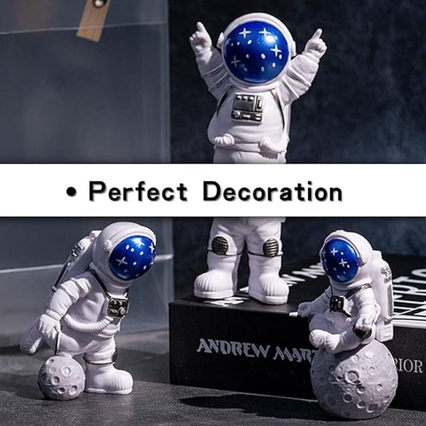 Moderne astronautdekor miniatyrmodell, astronaut romfigur