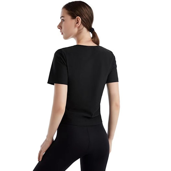 Sweating T-Shirt Top Kortærmet Slankning Flad Mave Slim Sauna