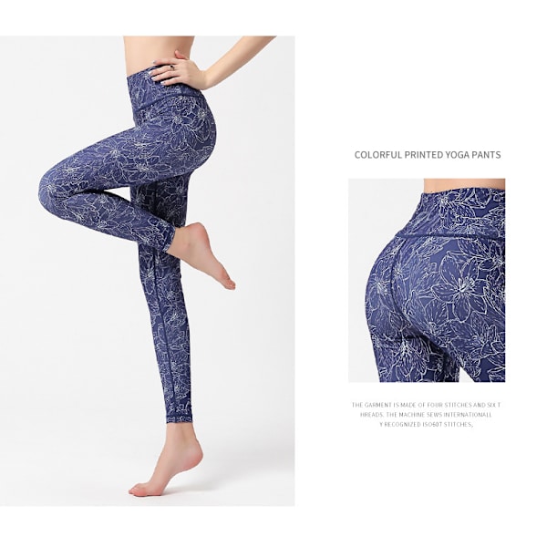 Dam High Waist Skinny Stretch Sport Yoga Fitness Byxor-HK272 M