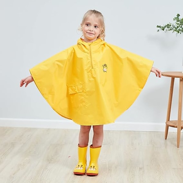 Unisex Barn Regnkappa Lätt Vattentät Fladdrande Regn Poncho