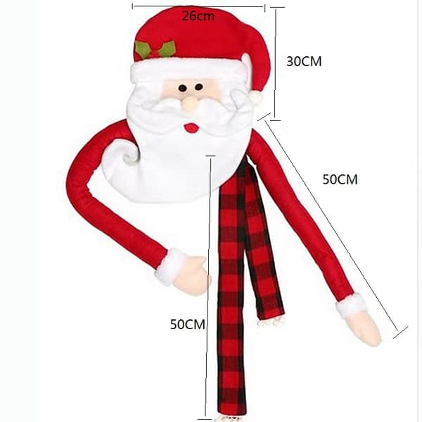 Julgransdekoration i tyg - Tomte, älg, snögubbe