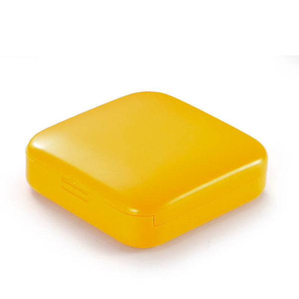 Pilleæske, gul, grøn, blå, orange 4 stk. Bærbar pilleæske