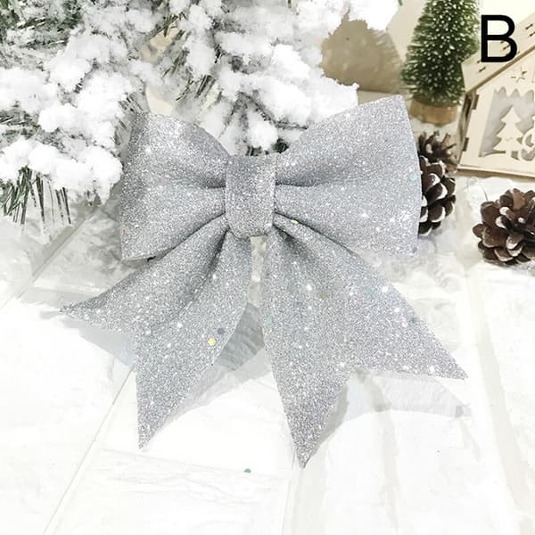 2 st Glitter Stor Rosett Julgransprydnader Jul Rosetter Fest