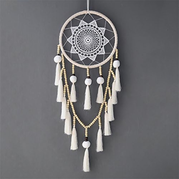 Macrame drömfångare för sovrum - Boho väggdekoration handvävd