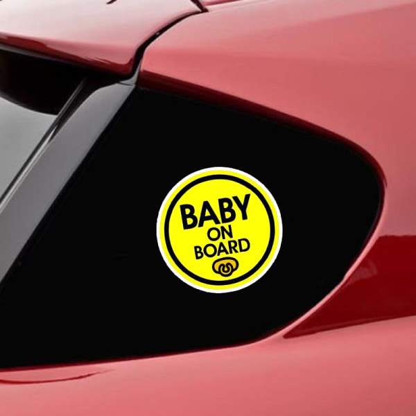 Baby på vej klistermærke - (2 stk.) Sikkerhedsadvarselsskilte til