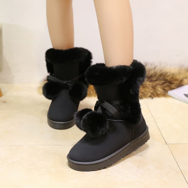 Vinterstøvler for kvinner med polstring - Svart 38