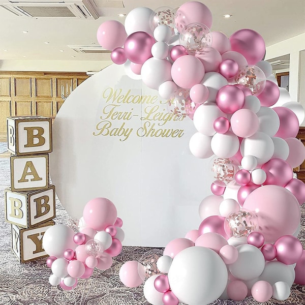 Teenage piger metallisk pink ballon sæt fest bryllup dekoration