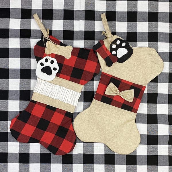 2 stk. Jule Strømper Buffalo Plaid Jule Strømper Store