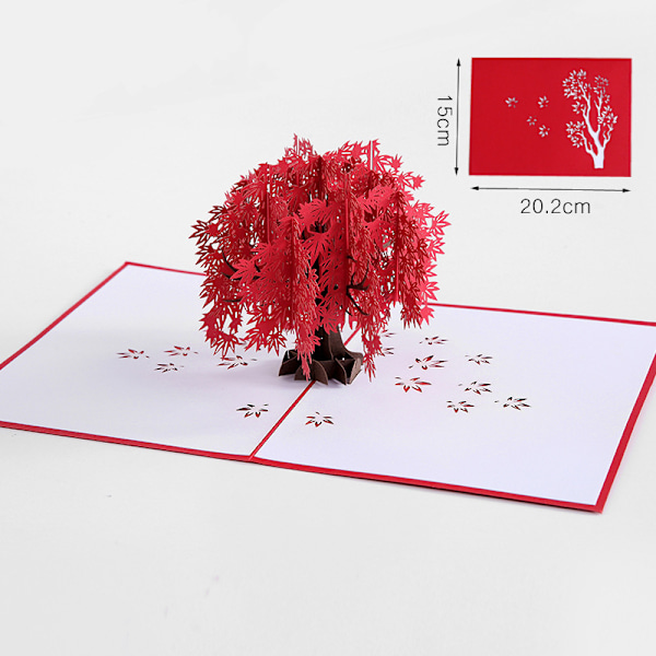 Tredimensionell kärlekskort årsdag 3d par gratulationskort